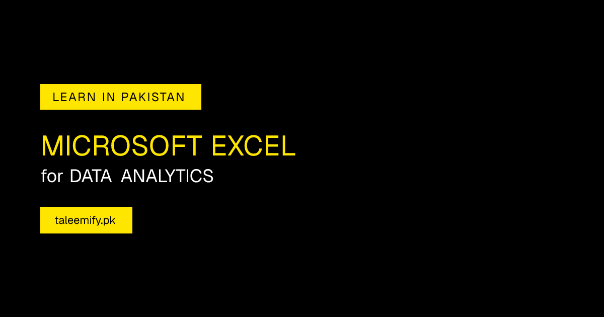 Learn Microsoft Excel for Data Analytics in Pakistan — 1 Academies (2026)
